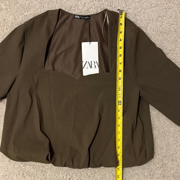 Zara Women's Chic Greenish Brown Top - Picture 5 of 6
